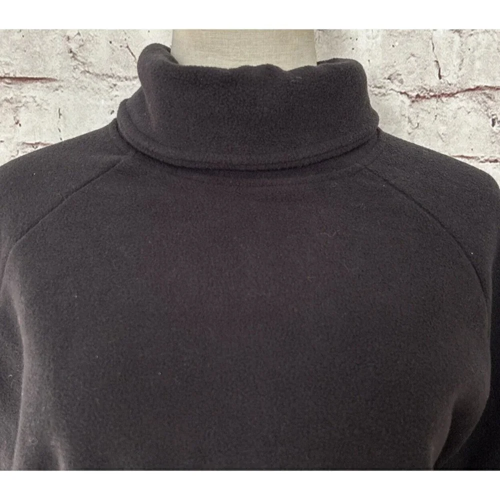 OLD NAVY GO WARM Girls XL 14-16 Black Fleece Cropped Pullover Cowl Neck Top NEW